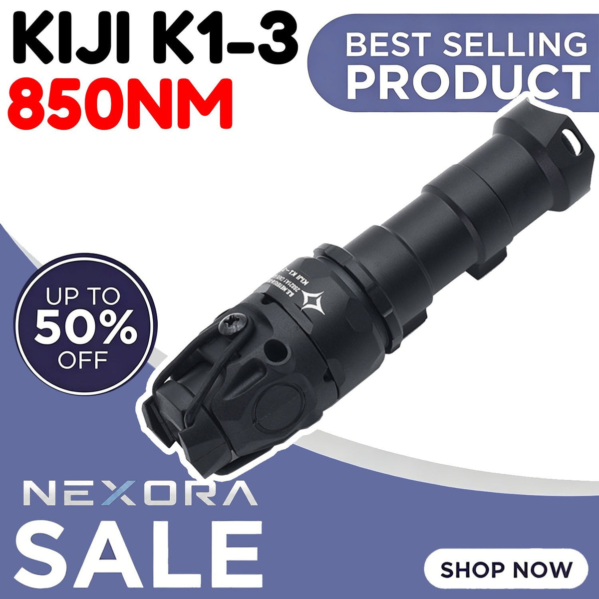 IR Illuminator 850nm Adjustable Light for Night Vision Devices - Compact & Durable