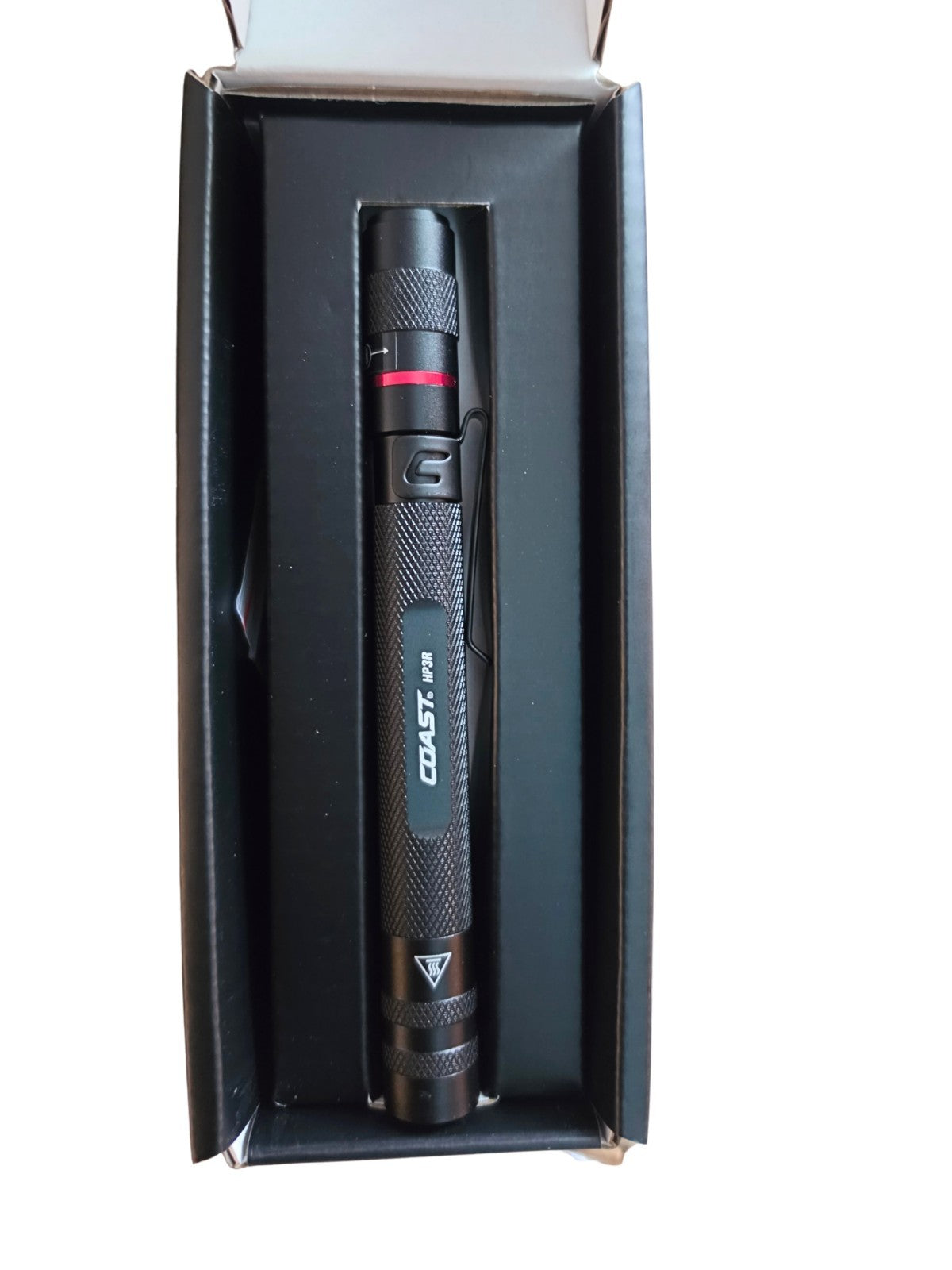 Rechargeable LED Penlight with Twist Focus - 500 Lumens, Compact Black