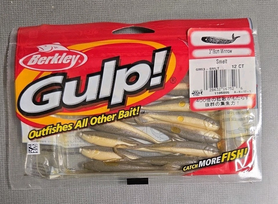 Sinking Minnow Bait Pack - 3 Inch Soft Plastic Fish Lures for Freshwater and Saltwater Fishing, 12 Pack