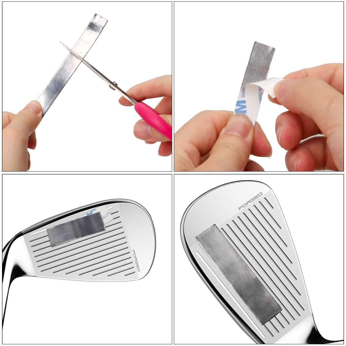 Golf Lead Tape 0.5 Inch x 100 Inch for Club Weight Adjustment Sliver