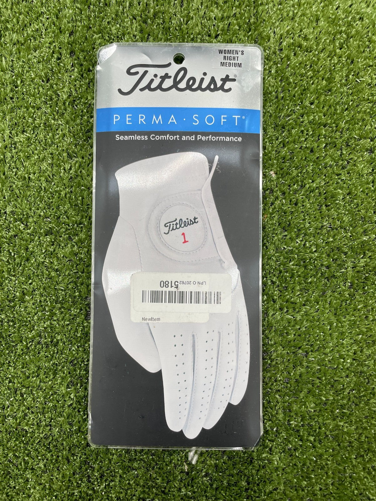 Women's Golf Glove Right Hand Pearl Leather Medium for Golfing - Perma-Soft