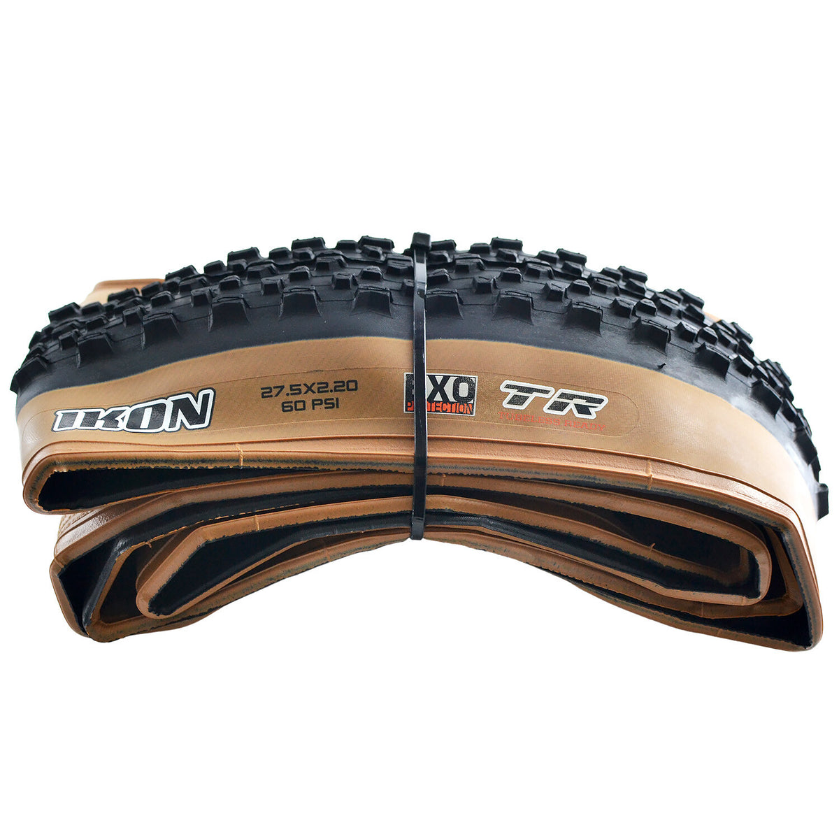 Maxxis Ikon 27.5x2.2 MTB Folding Tire - Dual Compound, Tanwall, 2 Pack