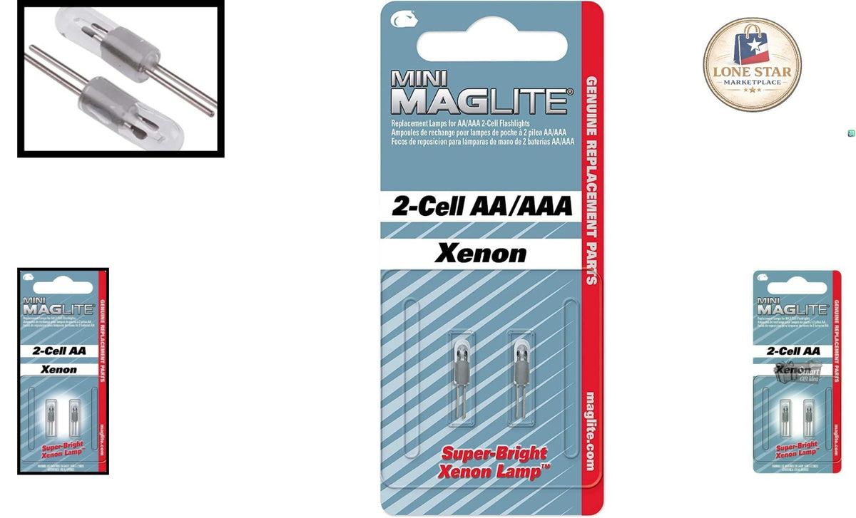 Halogen Replacement Bulbs 2-Pack for Mini Maglite Flashlights