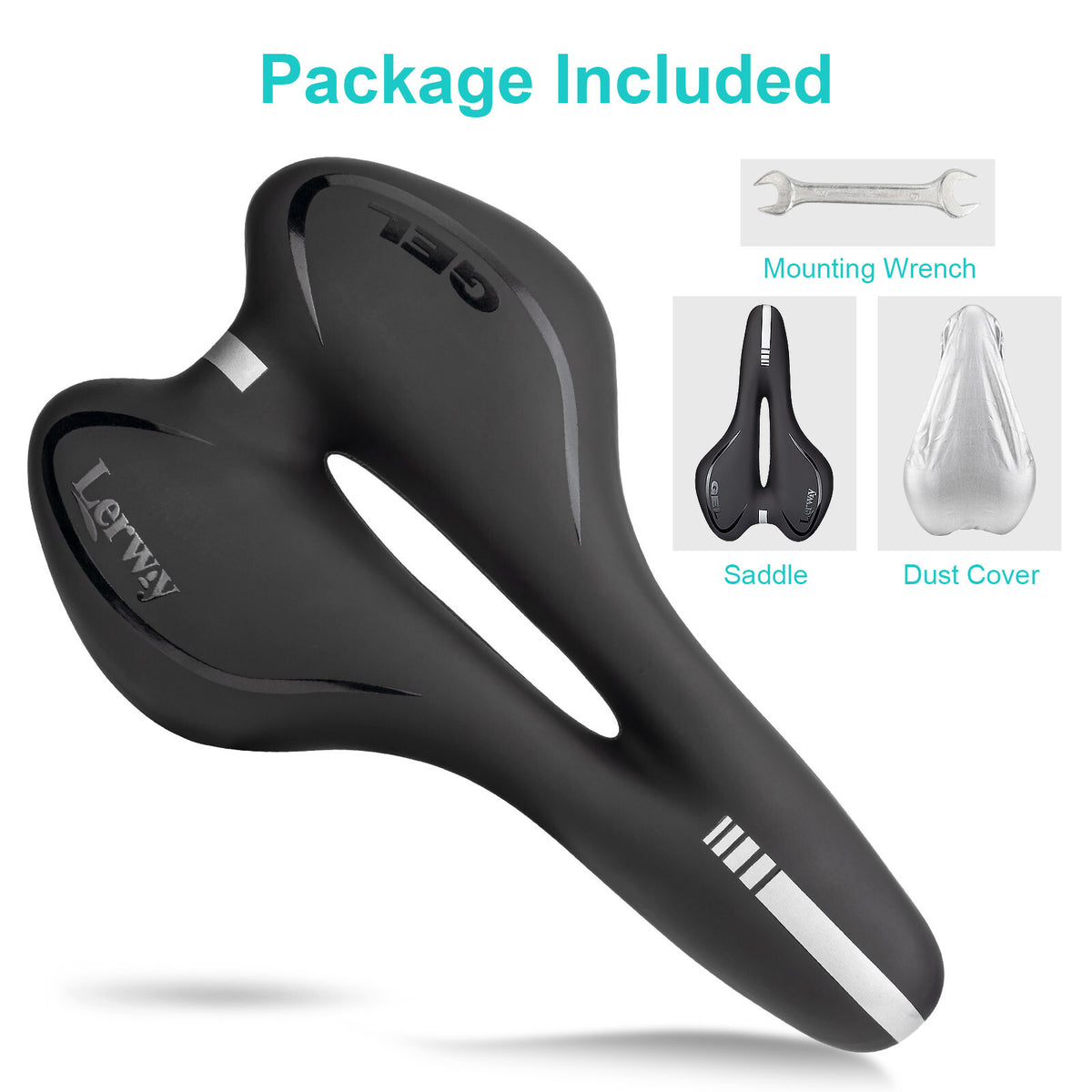 Comfort Gel Bike Saddle for Mountain and Road Bicycles Waterproof