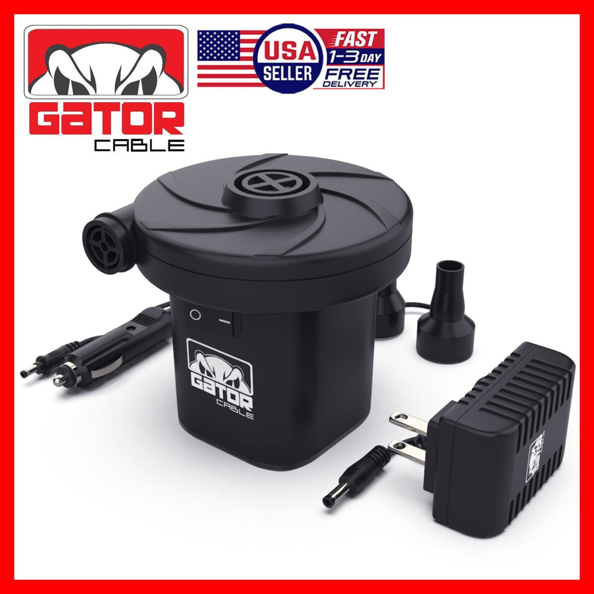 Portable Electric Air Pump for Inflatables Pool Mattress Boat Car