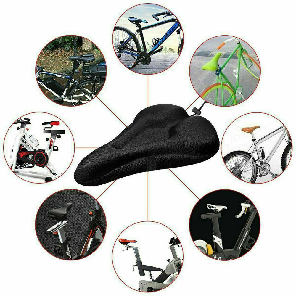 Gel Bicycle Seat Cover Wide Padded Saddle Cushion for Mountain Bike