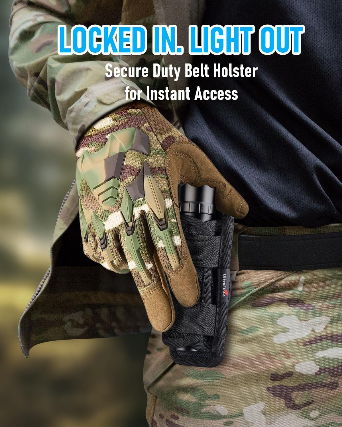 High Lumen Tactical Flashlight with Holster 1000 Lumens Waterproof LED