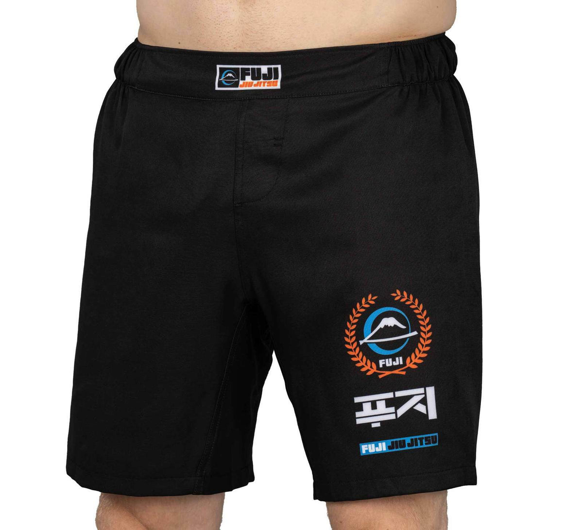 Grappling Fight Shorts for MMA BJJ No-Gi Competition - Black