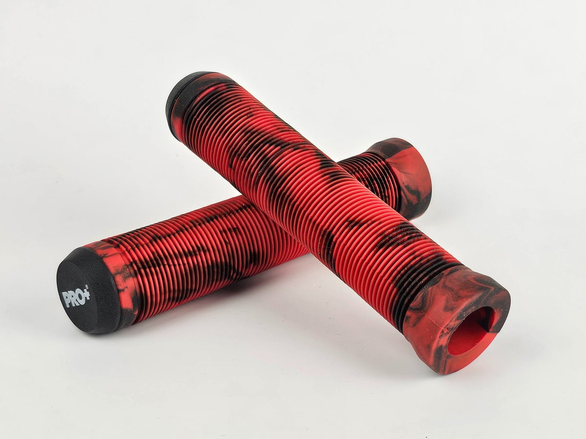 Soft Flangeless Longneck Bike Handlebar Grips - Comfortable, Open End, 135mm