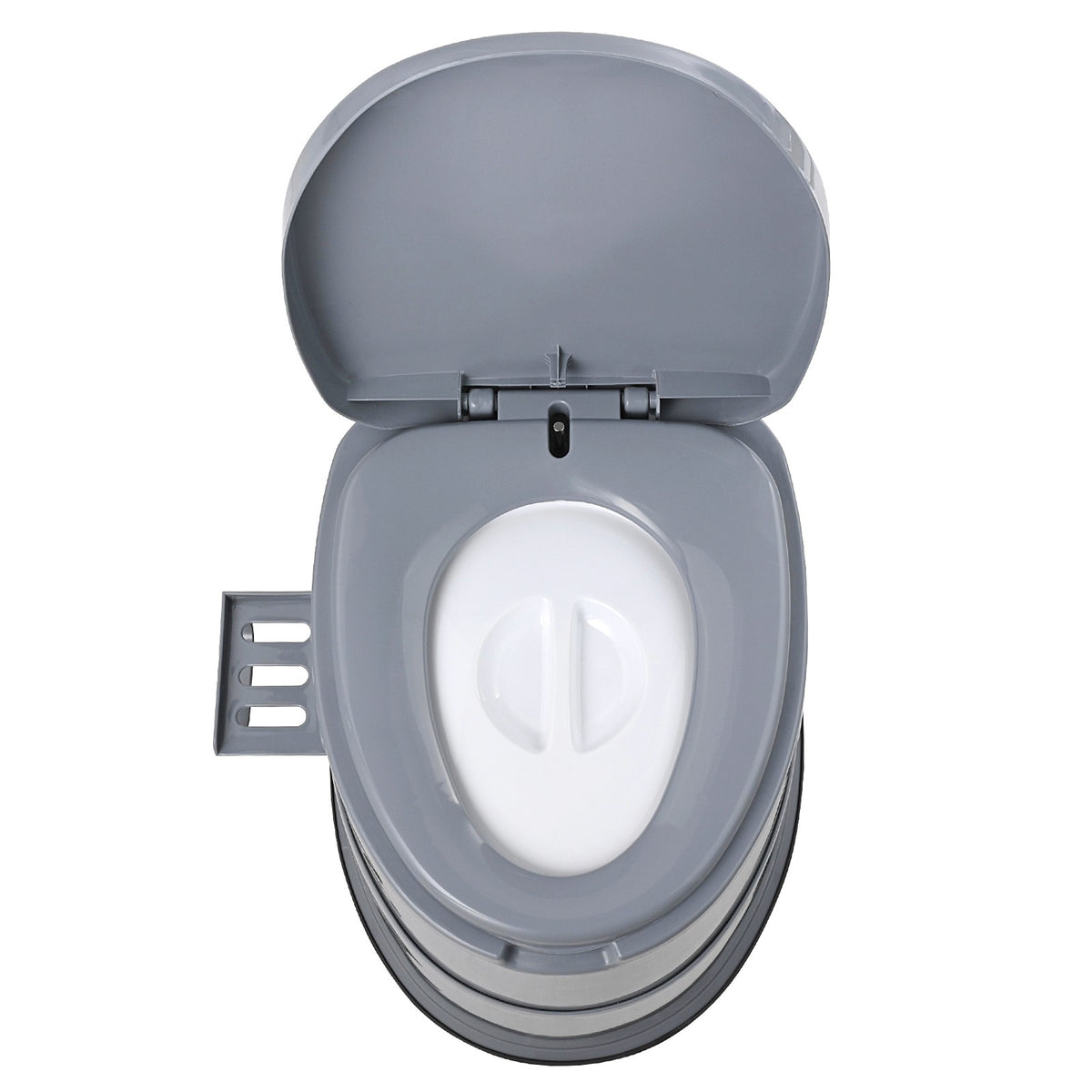 Portable Camping Toilet with Detachable Inner Bucket, Phone Shelf & Paper Holder
