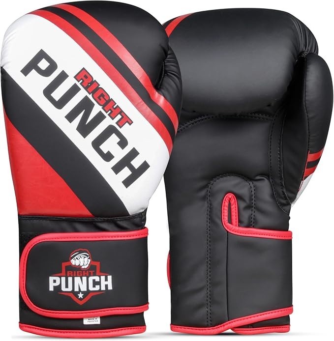 MMA Boxing Gloves Head Guard Shin Guards Training Equipment Red