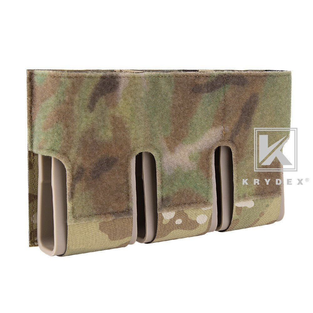 KRYDEX Triple 5.56 Mag Pouch Carrier Kangaroo Style Camouflage