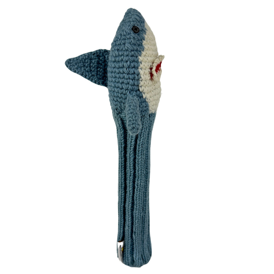 Knit Wool Golf Headcover for Hybrid & Utility Clubs - Sunfish Shark Animal Design
