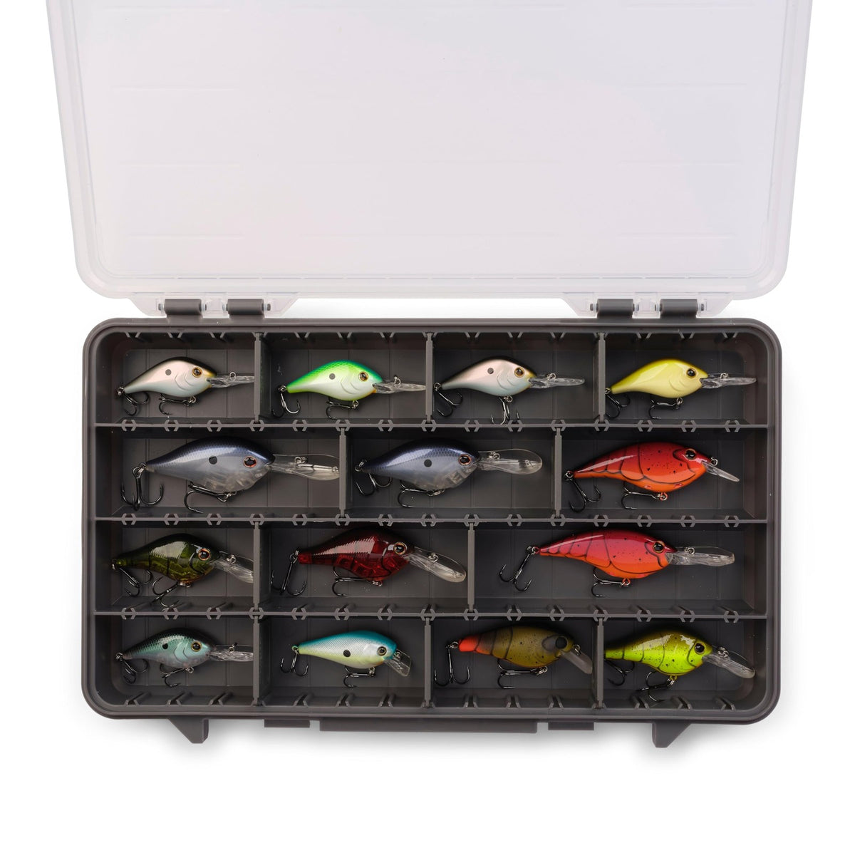 4-Pack Tackle Storage Box with Customizable Dividers and Rust Protection