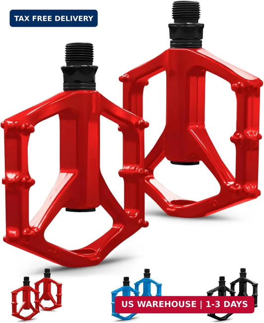 Lightweight Aluminum MTB Pedals with Anti-Slip Pins for Mountain & Road Bikes