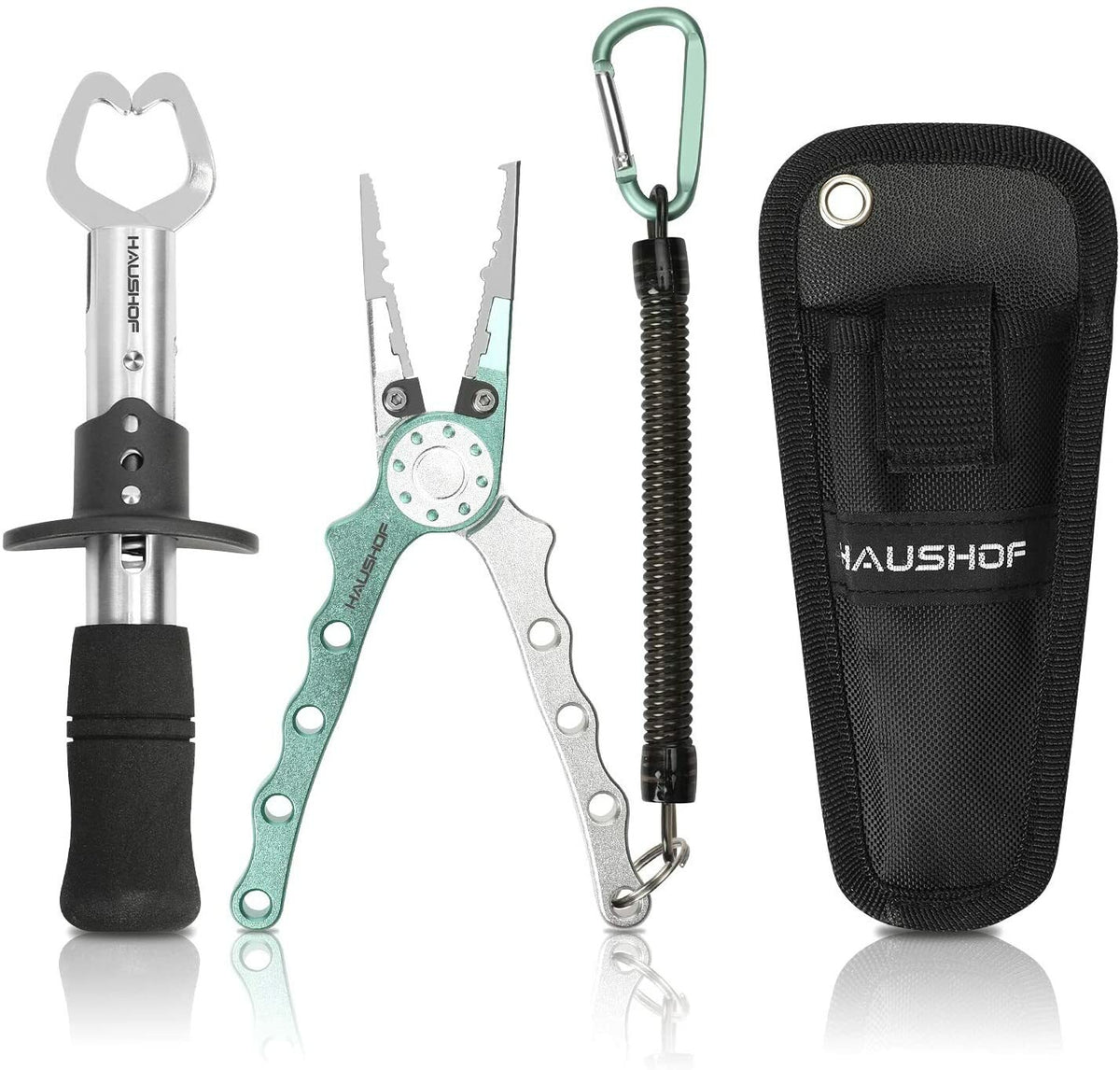 Fishing Pliers Set with Lip Gripper, Hook Remover & Line Cutter - 3PC Kit