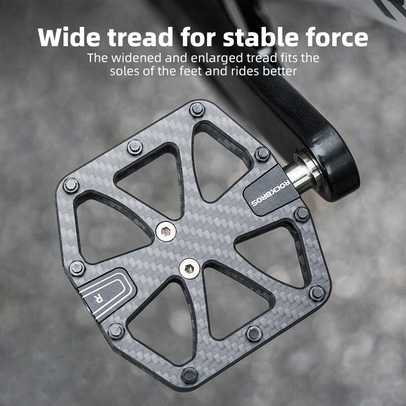 Carbon Fiber Bike Pedals with Titanium Core for Road & Mountain Bikes