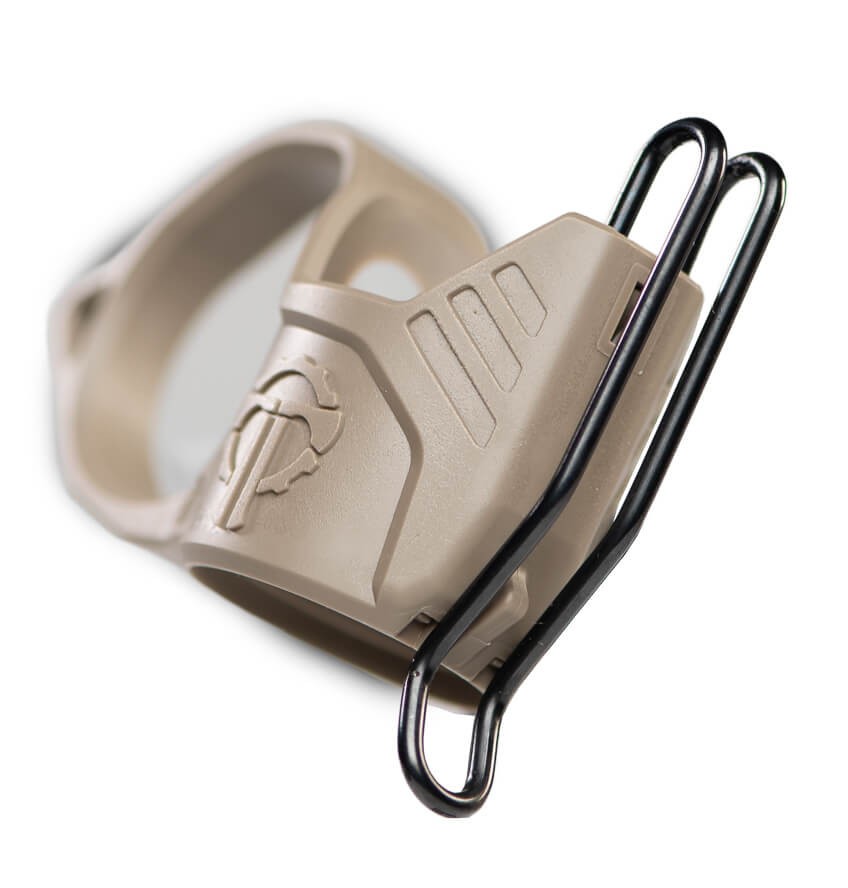 Deep Carry Flashlight Ring with Pocket Clip for Handheld Lights