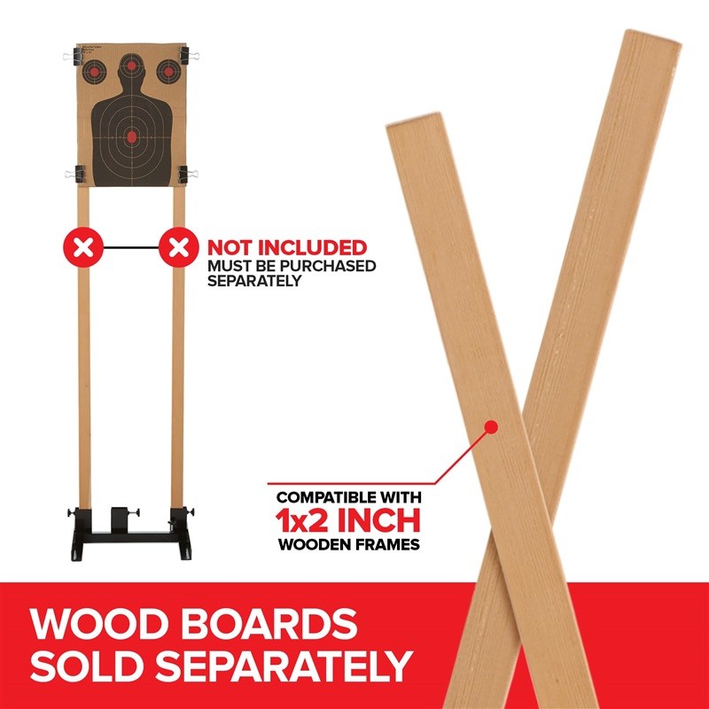 Adjustable Target Stand Base 2 Pack for Wooden Frames - Heavy Duty Steel