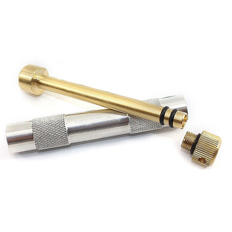 Portable Metal Fire Piston Fire Starter Brass Camping Survival Tool