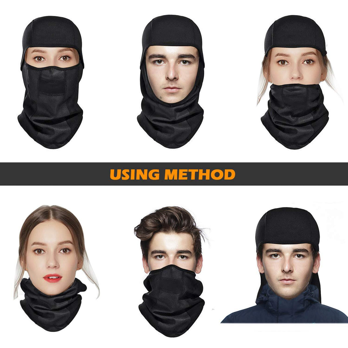 Winter Neck Warm Hat Full Face Mask Windproof Ski Balaclava for Men Women