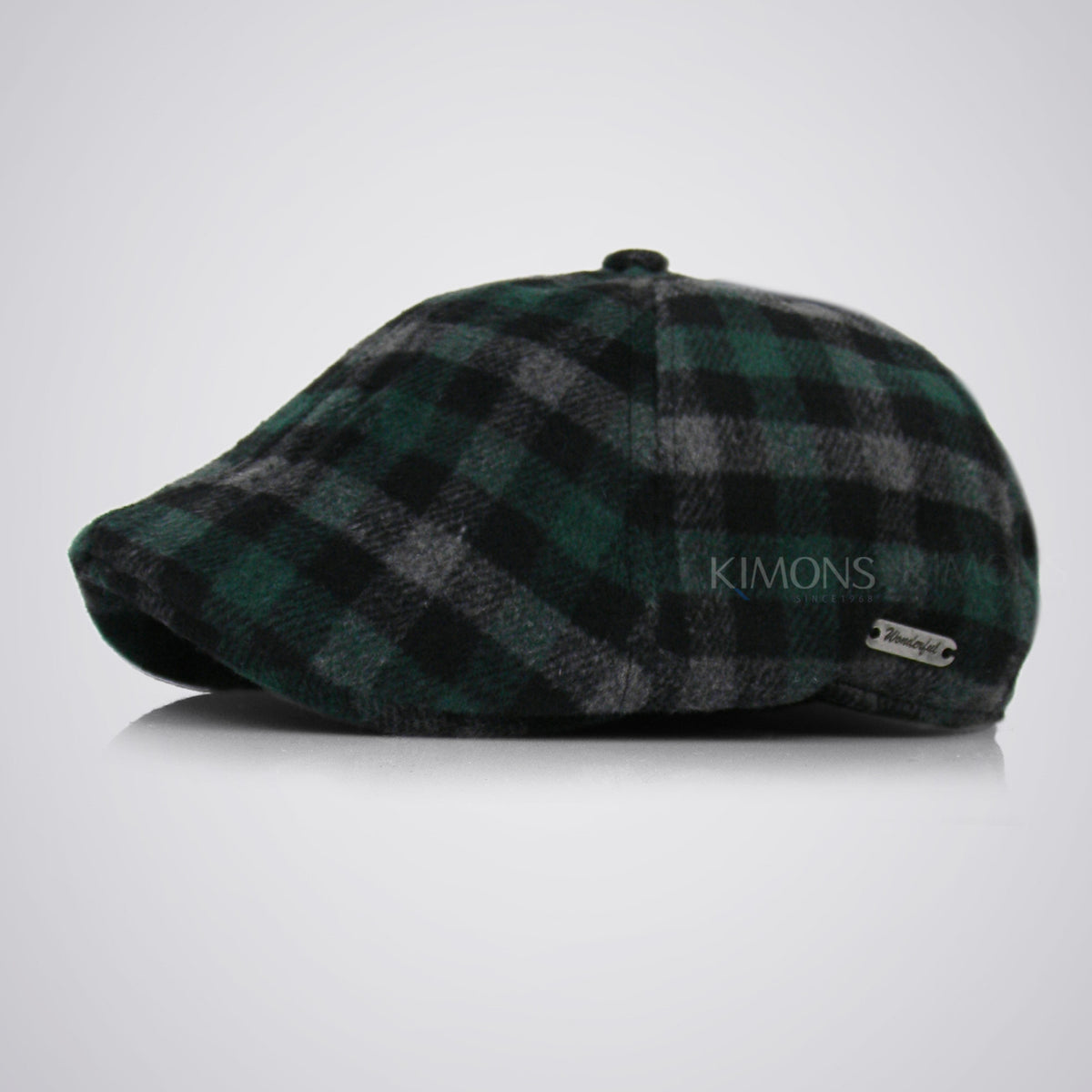 Plaid Wool Blend Ivy Cap Men’s Flat Newsboy Gatsby Hat for Golf & Casual Wear