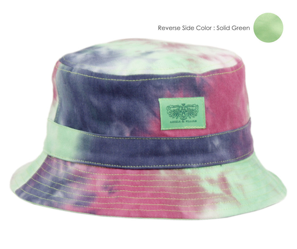 Reversible Cotton Bucket Hat for Outdoor Activities - Tie Dye Boonie Cap