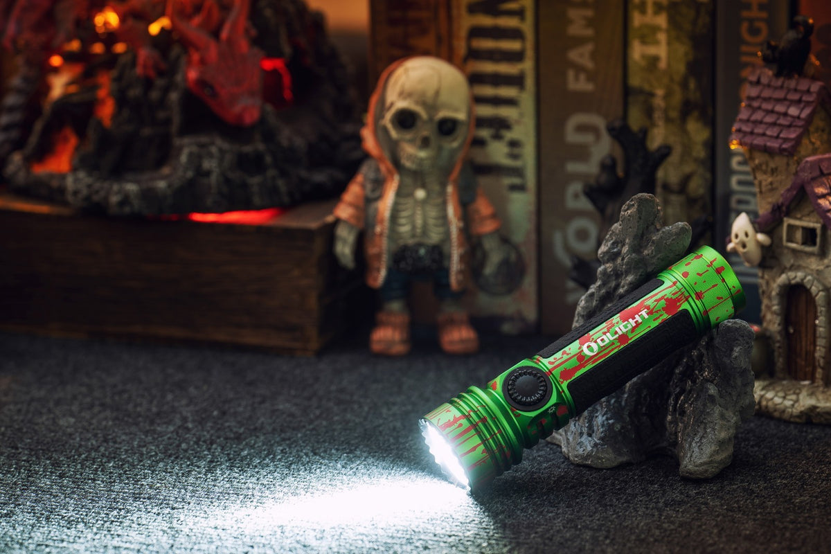 High Power LED Flashlight 4600 Lumens with Holster - Zombie Green, Waterproof, Heavy Duty