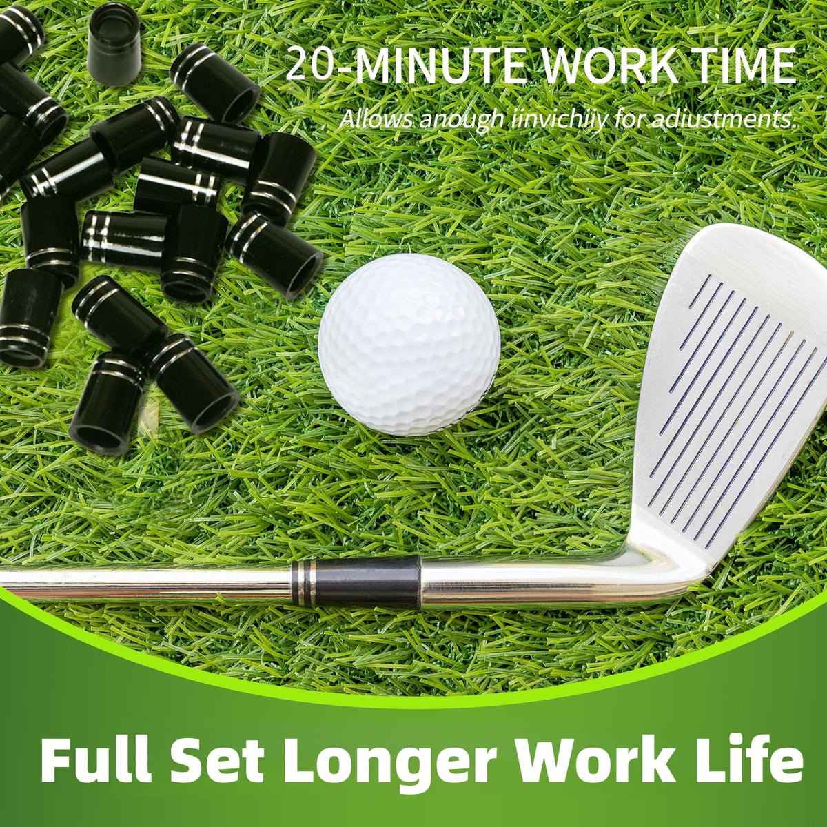 Golf Club Epoxy Glue - 20 Min Work Time, Long Cure for Shaft & Head Repair