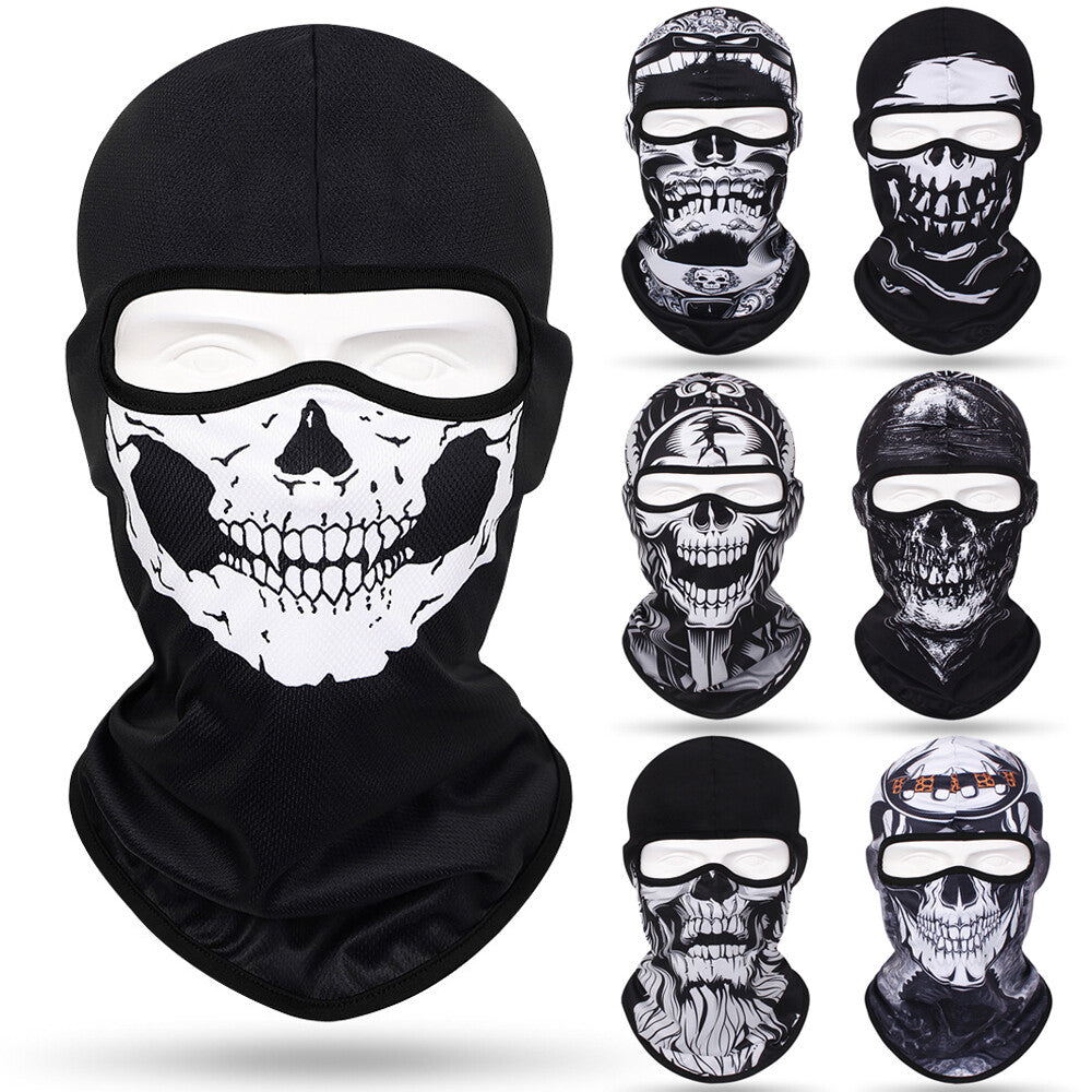 Unisex Skull Ski Mask Balaclava Ghost Bandana Full Face Mask for Outdoor Activities
