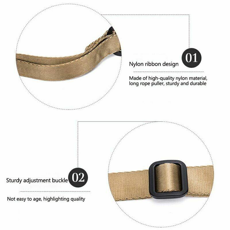 Two Point Tactical Rifle Sling with Quick Detach Nylon Strap Adjustable for Outdoor Shooting