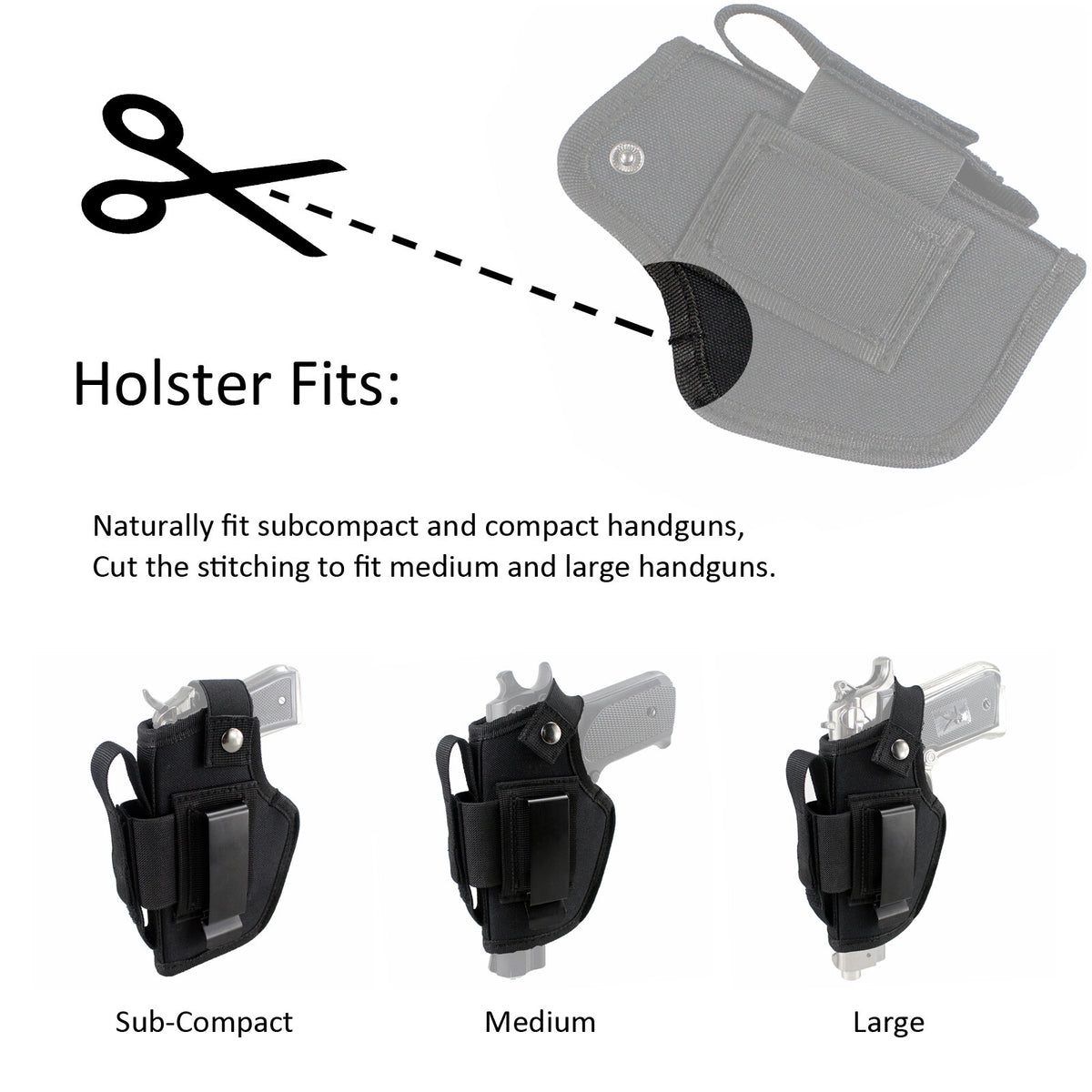 Vehicle Mount Car Truck Holster with Concealed Carry & Adjustable Straps