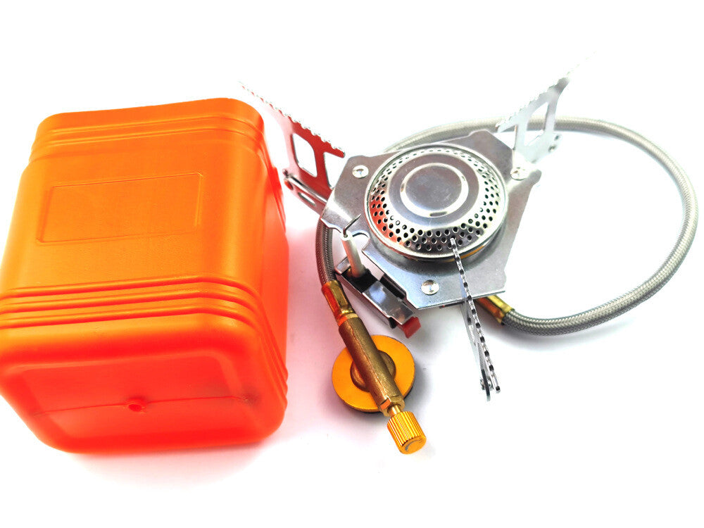 3900W Portable Camping Gas Stove with Propane Adapter, Windproof & Lightweight