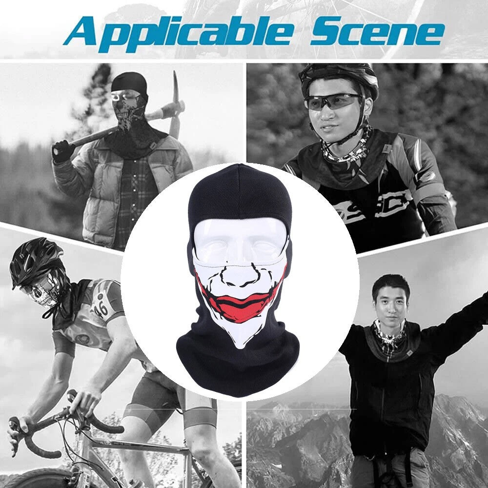 Unisex Motorcycle Balaclava Hood Full Face Cover Skull Mask for Outdoor Activities