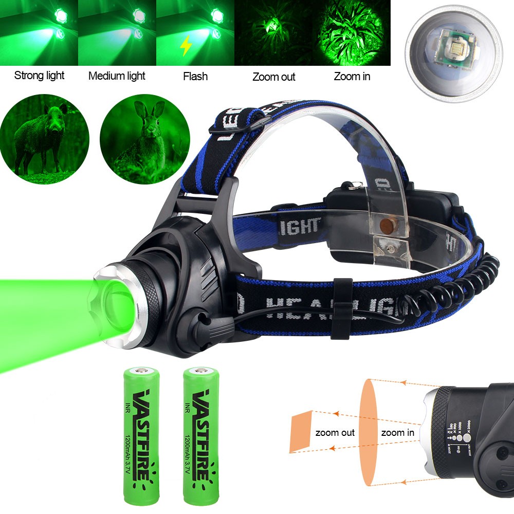 Rechargeable LED Headlamp for Hunting, Camping & Outdoor Activities