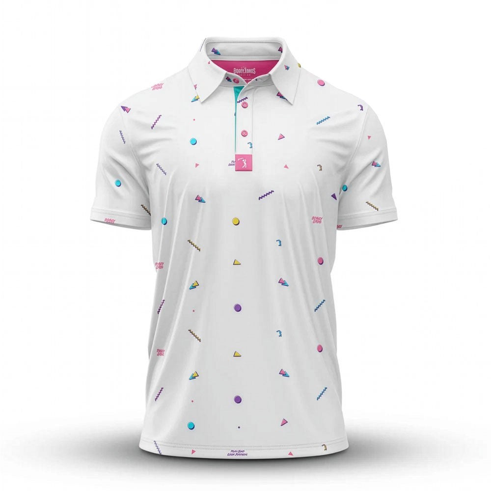 Golf Polo Shirt for Men XL - Breathable, UPF 50, Retro Style