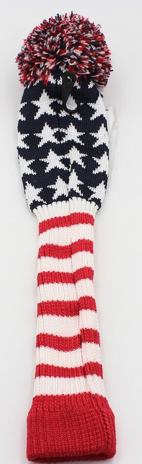 Maxfli USA Stars Knit Pom Pom Driver Headcover - Golf Club Protector