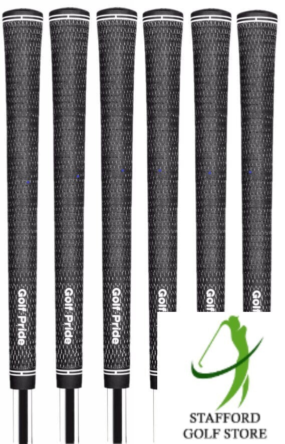 Golf Pride Tour Velvet BCT Cord Golf Club Grips Bundle Set Black - Standard & Ribbed
