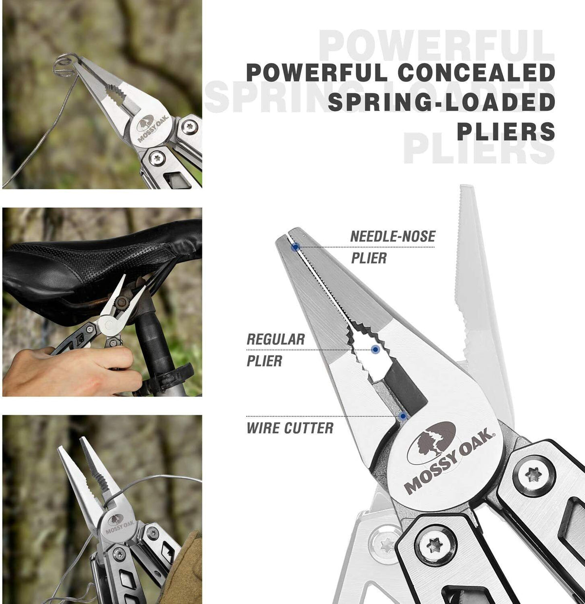 21-in-1 Multi Tool Pocket Knife with Pliers and Sheath - Stainless Steel