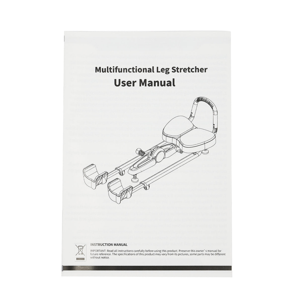 Leg Stretching Machine for Flexibility Training and Martial Arts