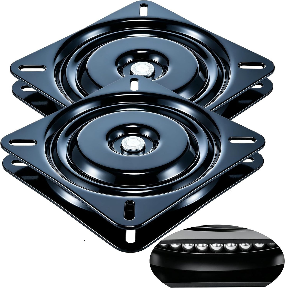 2PCS Marine Boat Seat Swivel Base - Full 360° Rotation, Heavy Duty, Easy Install