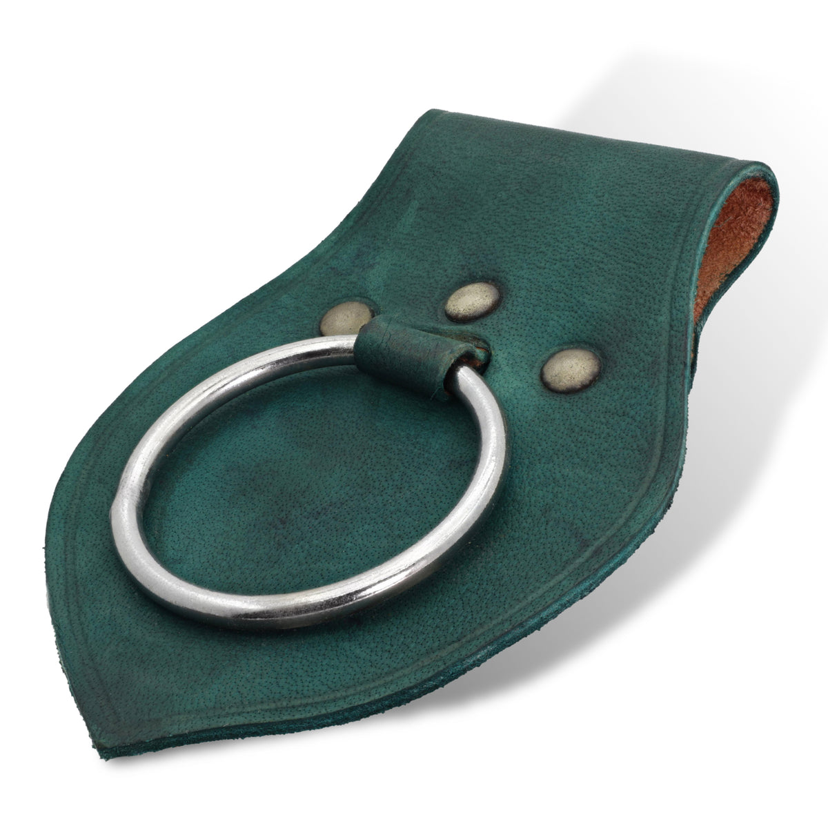 Genuine Leather Medieval Axe Ring Frog Holder - All Colors