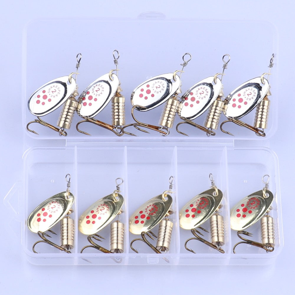 10pcs Fishing Spinner Baits Hard Metal Lures 6.5cm 7g Artificial Tackle
