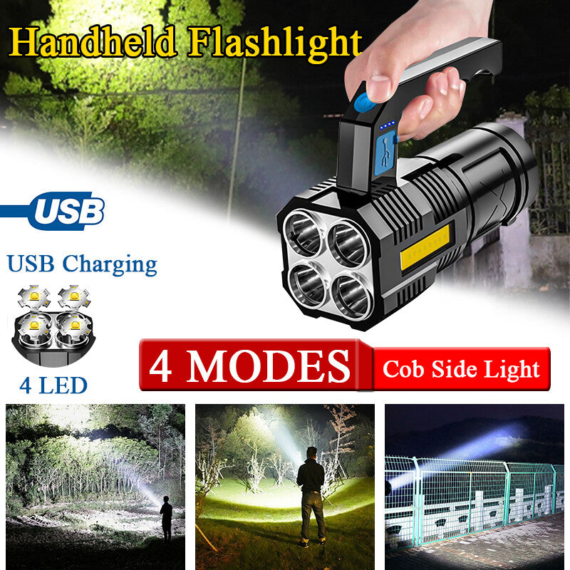 Super Bright 99000000LM LED Tactical Flashlight USB Rechargeable Handheld Torch