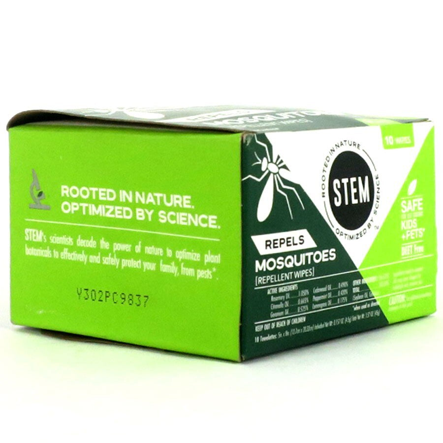 Mosquito Repellent Wipes - Botanical Insect & Bug Spray, 10 Pack