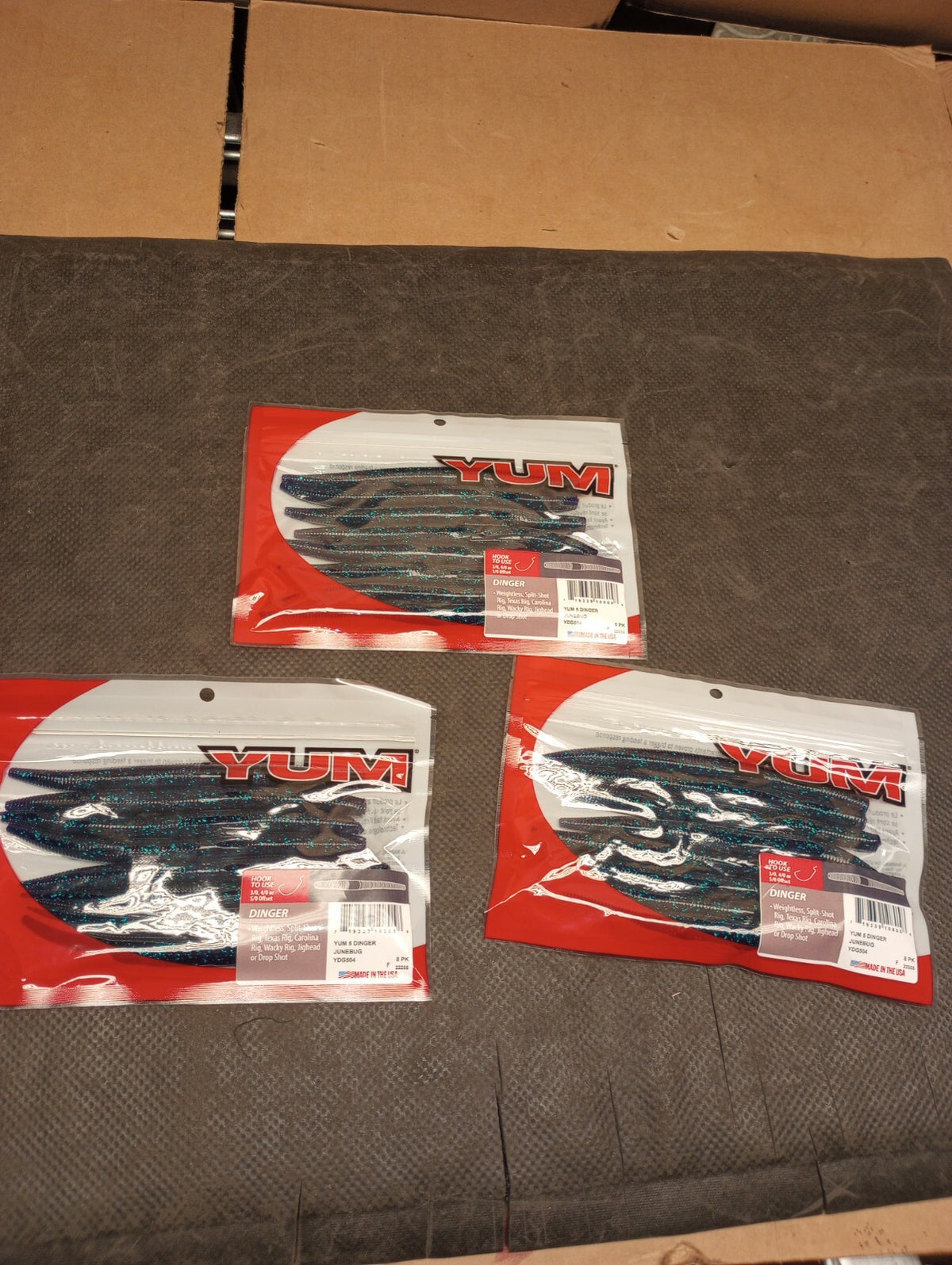 Yum 5 Dinger JuneBug YDG504 - 3 Pack of 8