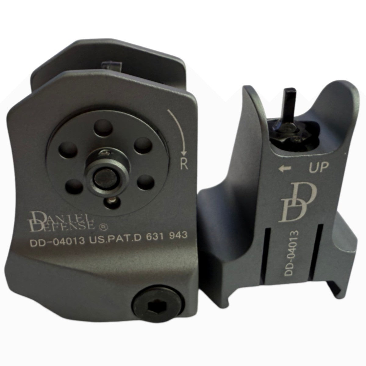 Aluminum Alloy Low Profile Front & Rear Sights Set for Bicycle, Gray