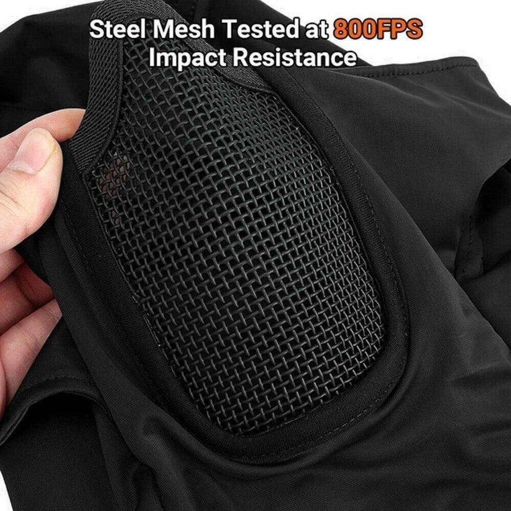 Tactical Balaclava with Steel Mesh Face Mask for Airsoft and Outdoor Sports