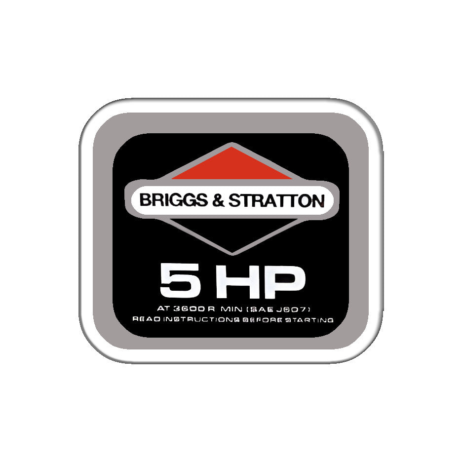 Vintage Briggs & Stratton 5 HP Sticker Decal - Weather-Resistant Vinyl