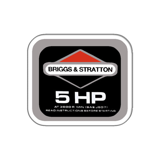 Vintage Briggs & Stratton 5 HP Sticker Decal - Weather-Resistant Vinyl